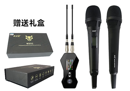 AVZ无线麦克风黑色一拖二  ￥1380
