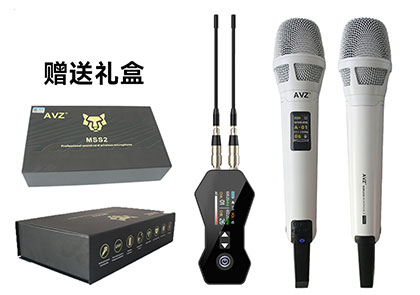 AVZ无线麦克风珍珠白色一拖二   ￥1380
